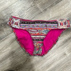 Lucky brand multicolor paisley bikini bottom